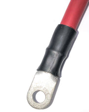 2 AWG Single Red or Black Battery Cable with Terminal Lugs