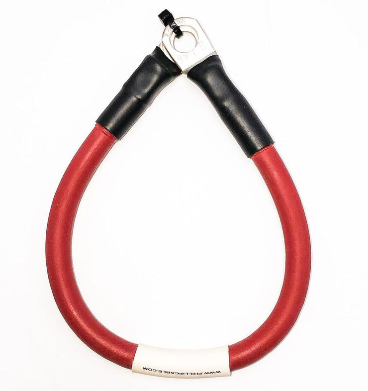 4 AWG Single Red or Black Battery Cable with Terminal Lugs